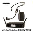 Micrófono Inalámbrico Shure GLXD14/SM35 (de Vincha)